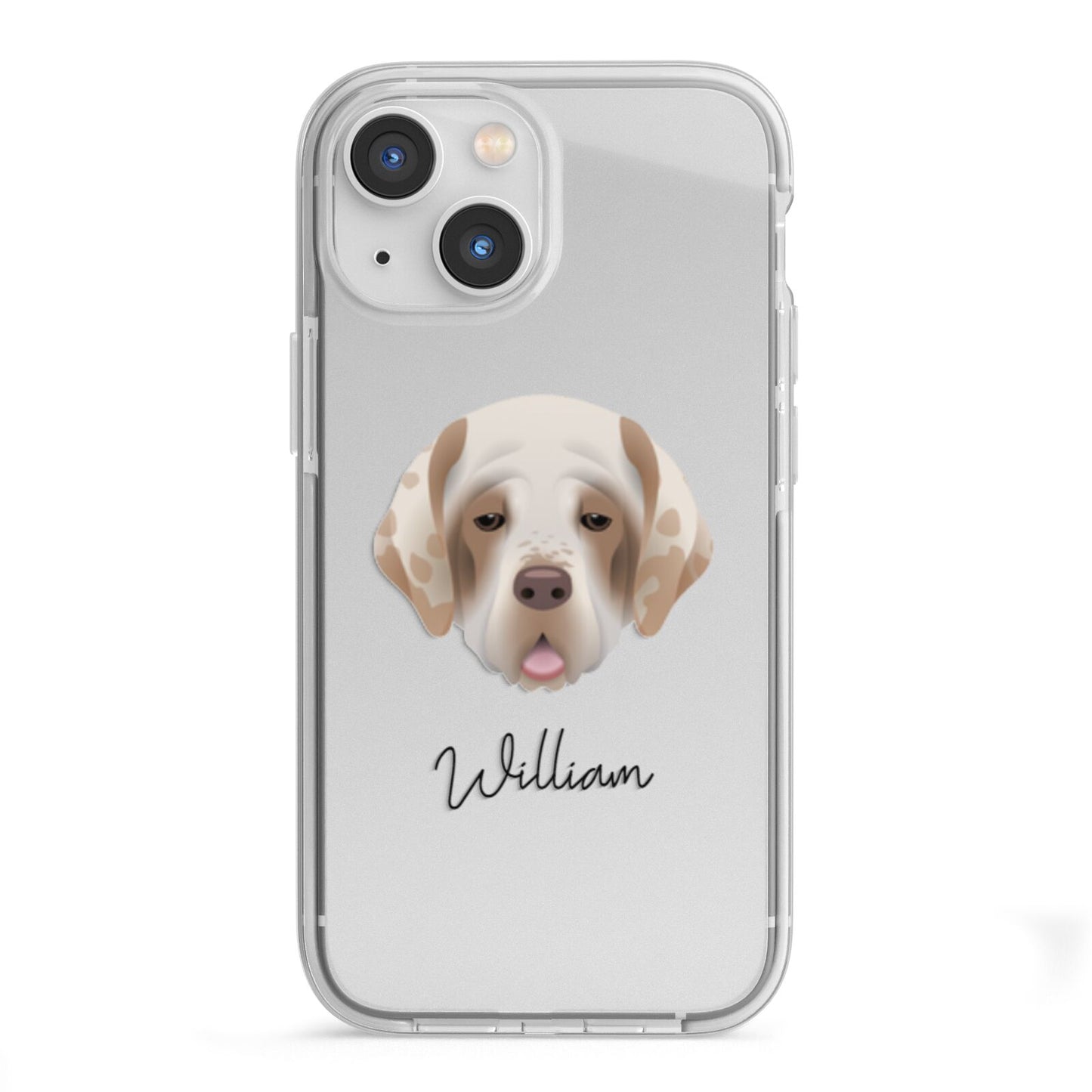 Cirneco Dell Etna Personalised iPhone 13 Mini TPU Impact Case with White Edges