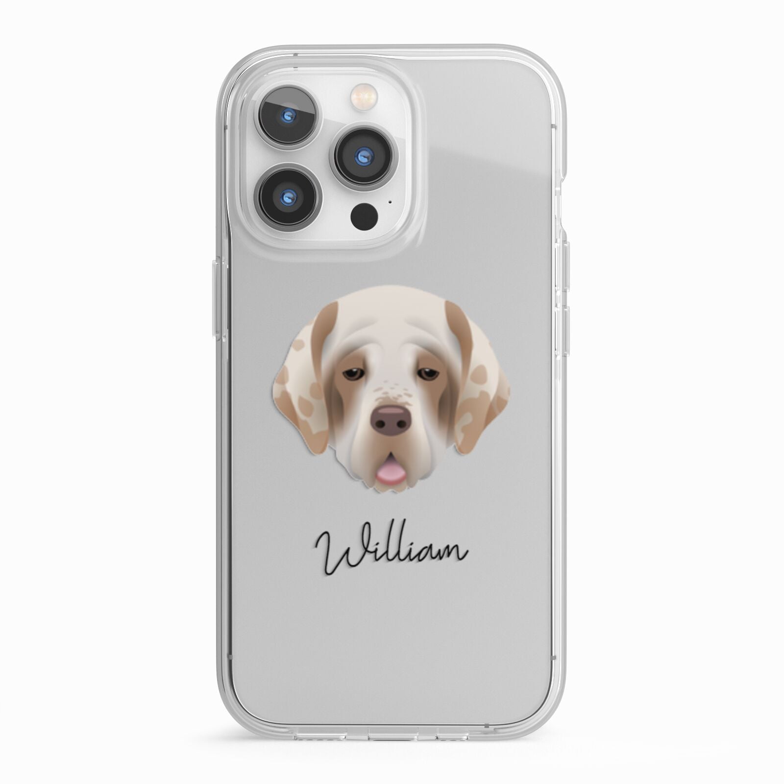 Cirneco Dell Etna Personalised iPhone 13 Pro TPU Impact Case with White Edges