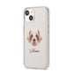 Cirneco Dell Etna Personalised iPhone 14 Clear Tough Case Starlight Angled Image