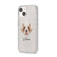 Cirneco Dell Etna Personalised iPhone 14 Glitter Tough Case Starlight Angled Image