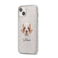 Cirneco Dell Etna Personalised iPhone 14 Plus Glitter Tough Case Starlight Angled Image