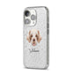 Cirneco Dell Etna Personalised iPhone 14 Pro Glitter Tough Case Silver Angled Image