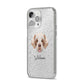 Cirneco Dell Etna Personalised iPhone 14 Pro Max Glitter Tough Case Silver Angled Image