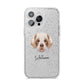 Cirneco Dell Etna Personalised iPhone 14 Pro Max Glitter Tough Case Silver