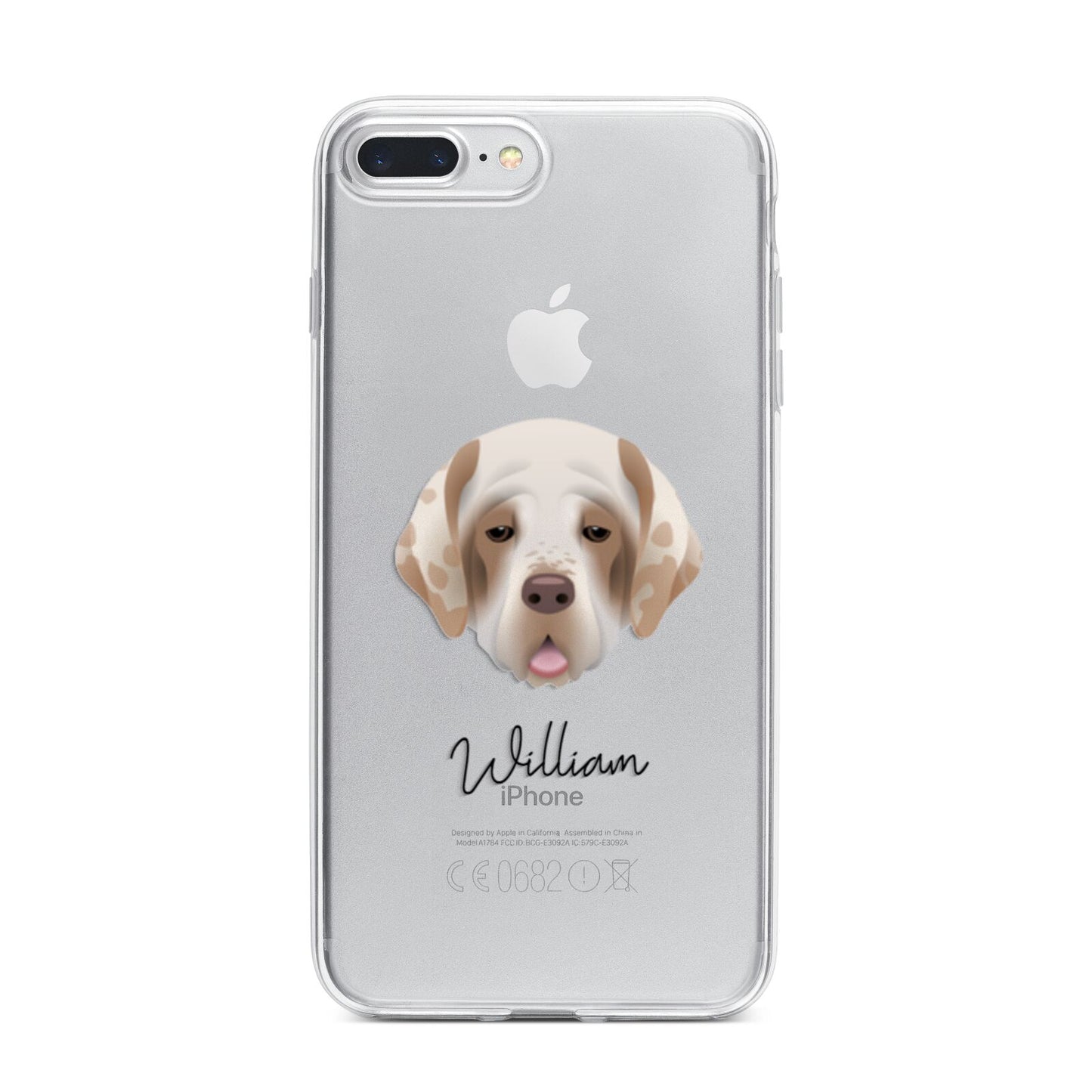 Cirneco Dell Etna Personalised iPhone 7 Plus Bumper Case on Silver iPhone