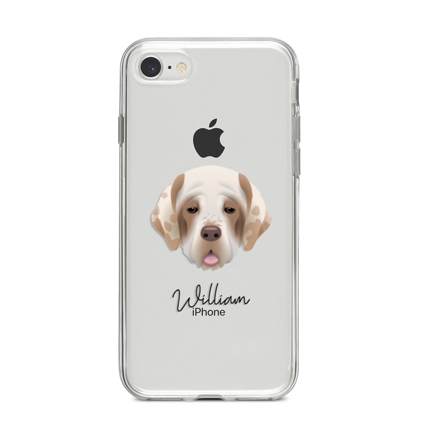Cirneco Dell Etna Personalised iPhone 8 Bumper Case on Silver iPhone