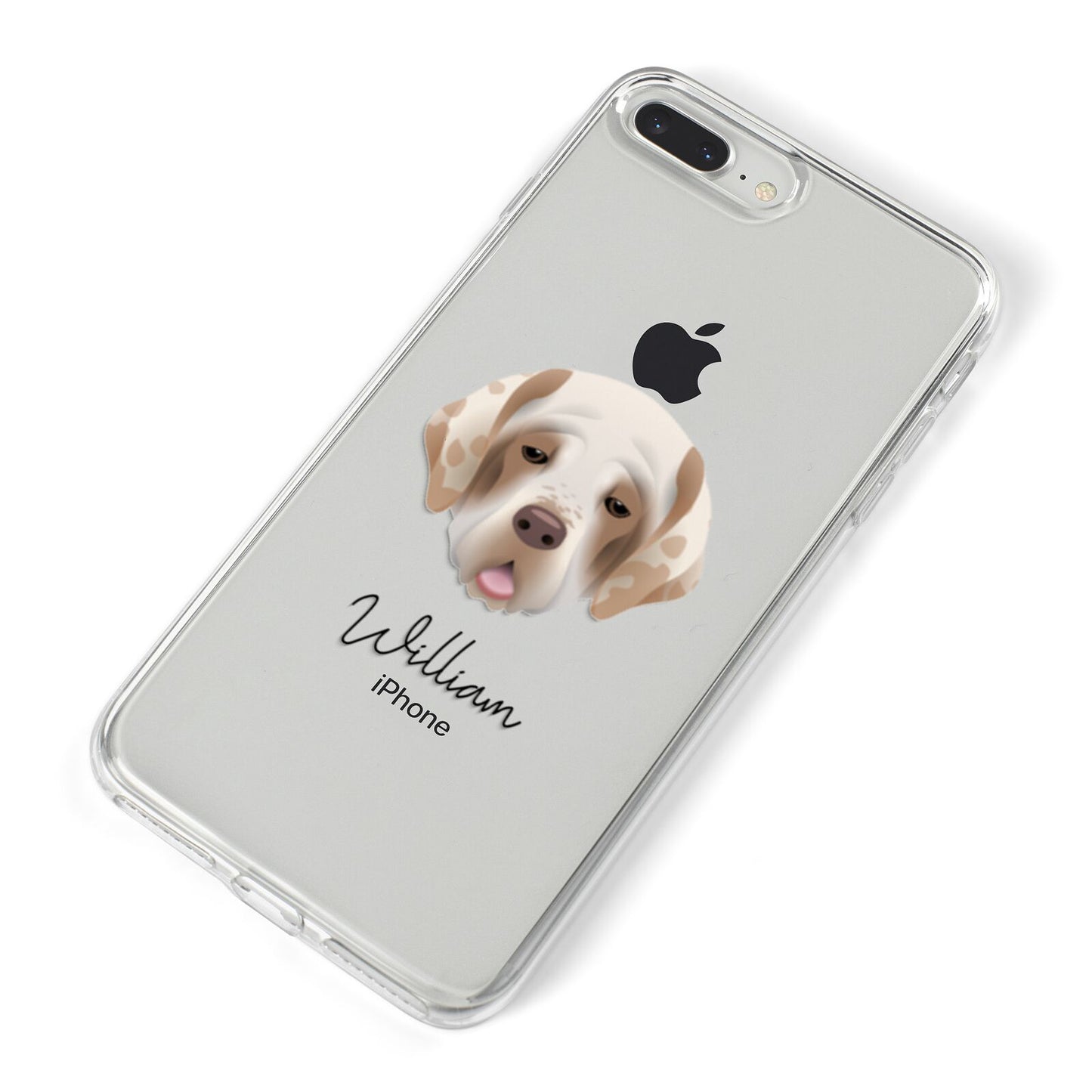 Cirneco Dell Etna Personalised iPhone 8 Plus Bumper Case on Silver iPhone Alternative Image