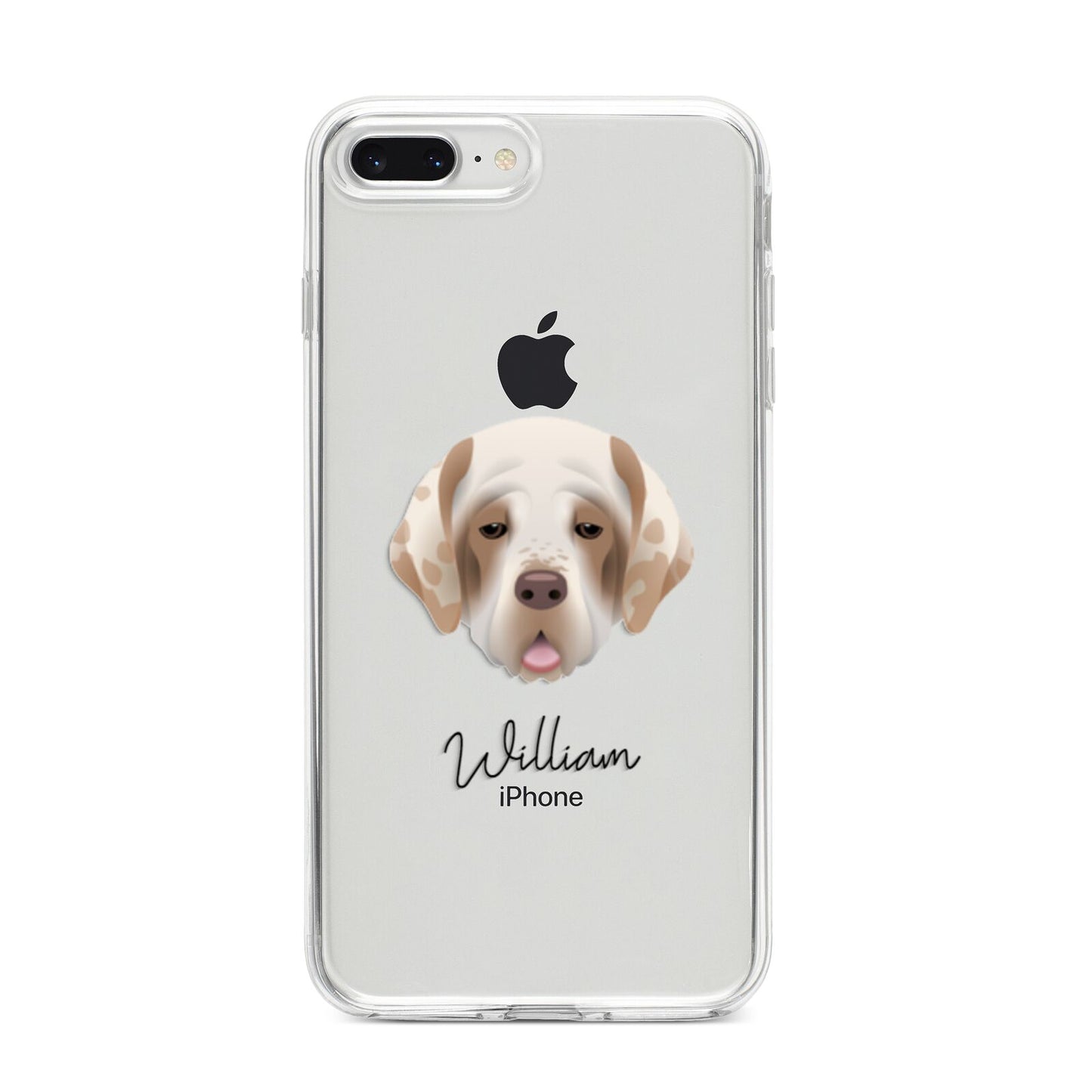 Cirneco Dell Etna Personalised iPhone 8 Plus Bumper Case on Silver iPhone