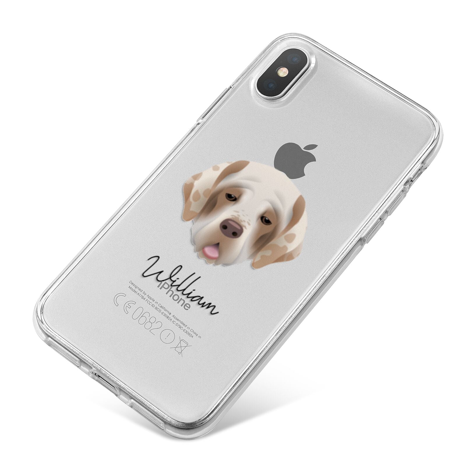 Cirneco Dell Etna Personalised iPhone X Bumper Case on Silver iPhone