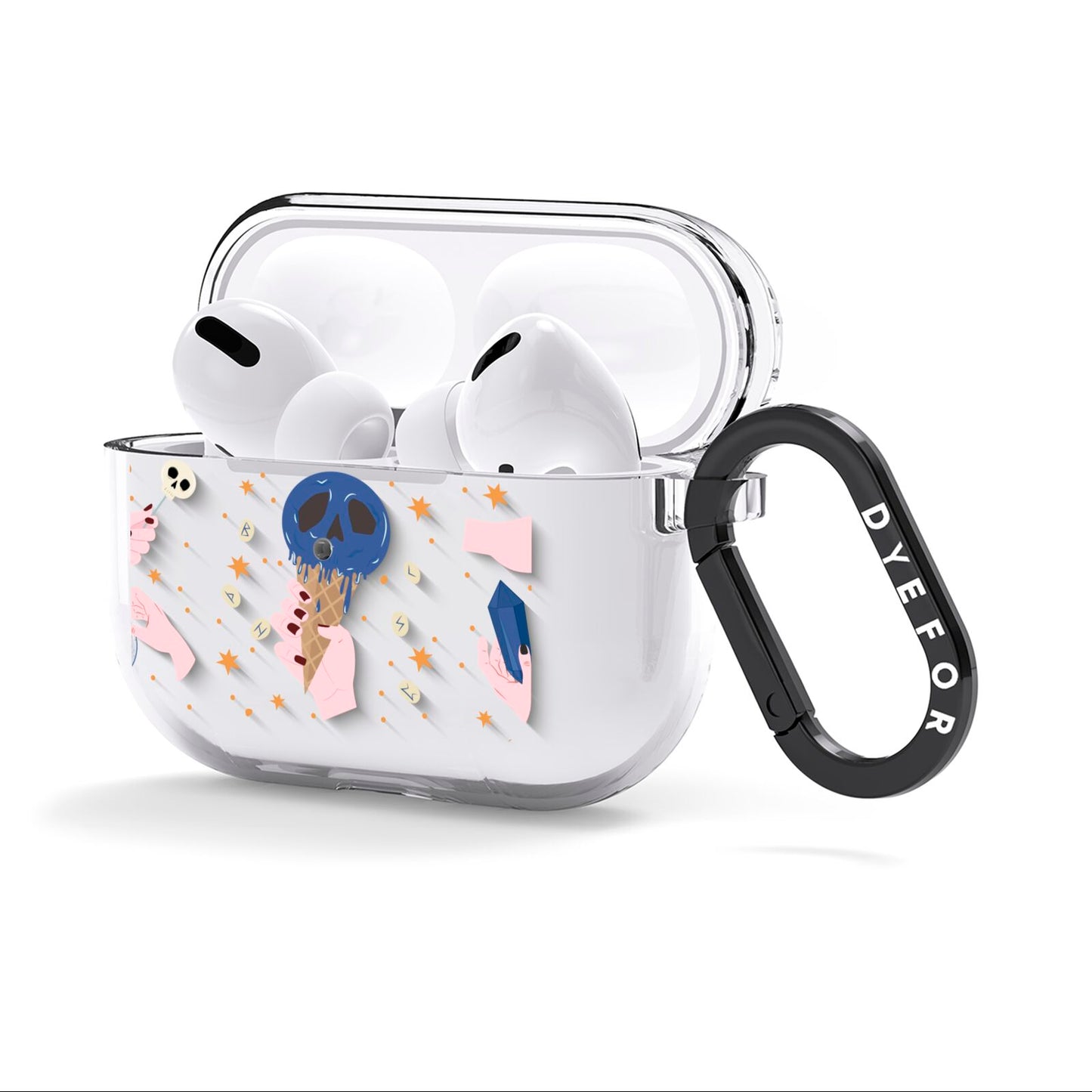 Clairvoyant Witches Hands AirPods Clear Case 3rd Gen Side Image
