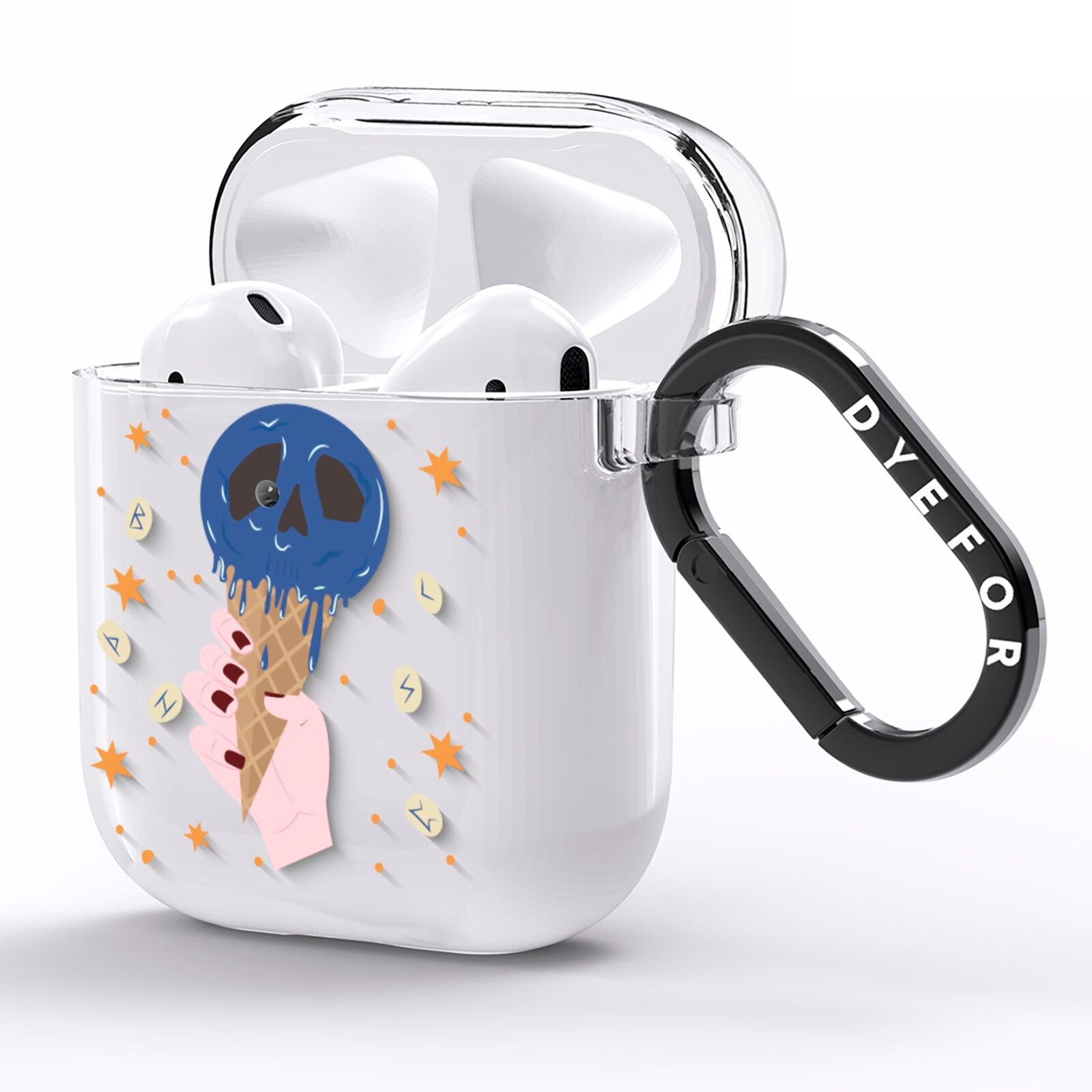 Clairvoyant Witches Hands AirPods Clear Case Side Image