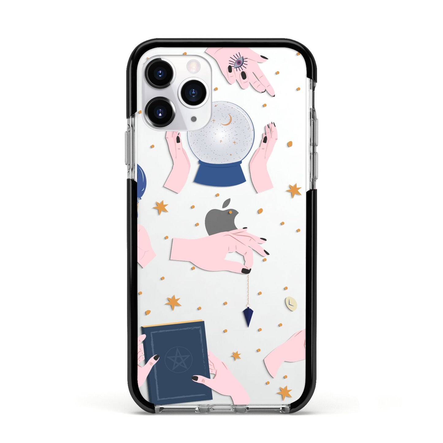Clairvoyant Witches Hands Apple iPhone 11 Pro in Silver with Black Impact Case