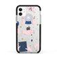 Clairvoyant Witches Hands Apple iPhone 11 in White with Black Impact Case