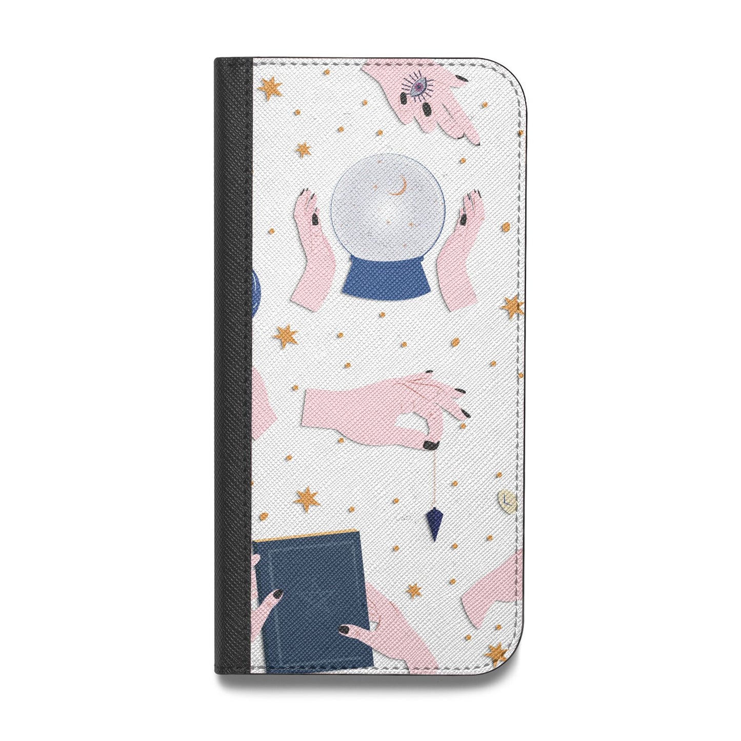 Clairvoyant Witches Hands Vegan Leather Flip iPhone Case