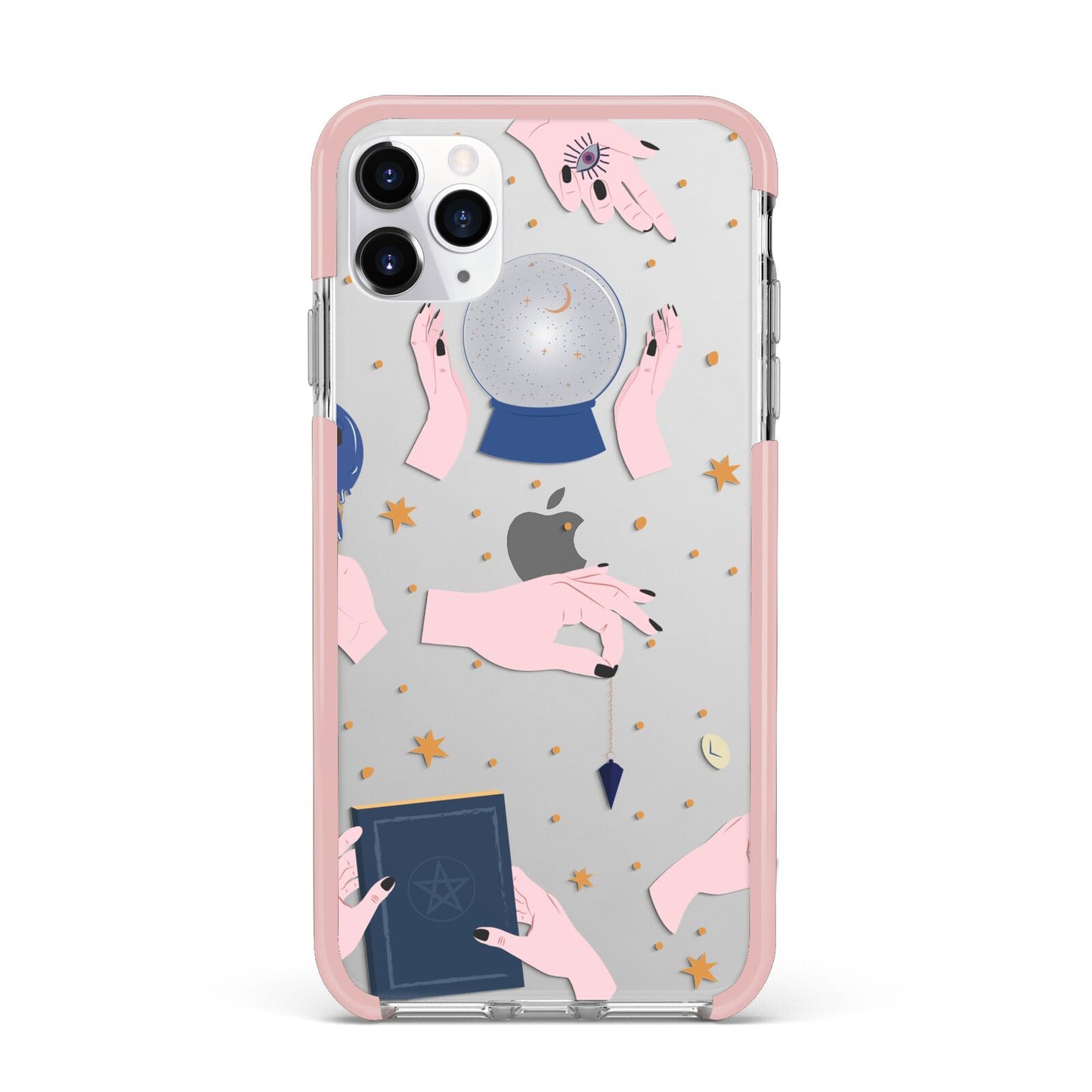 Clairvoyant Witches Hands iPhone 11 Pro Max Impact Pink Edge Case