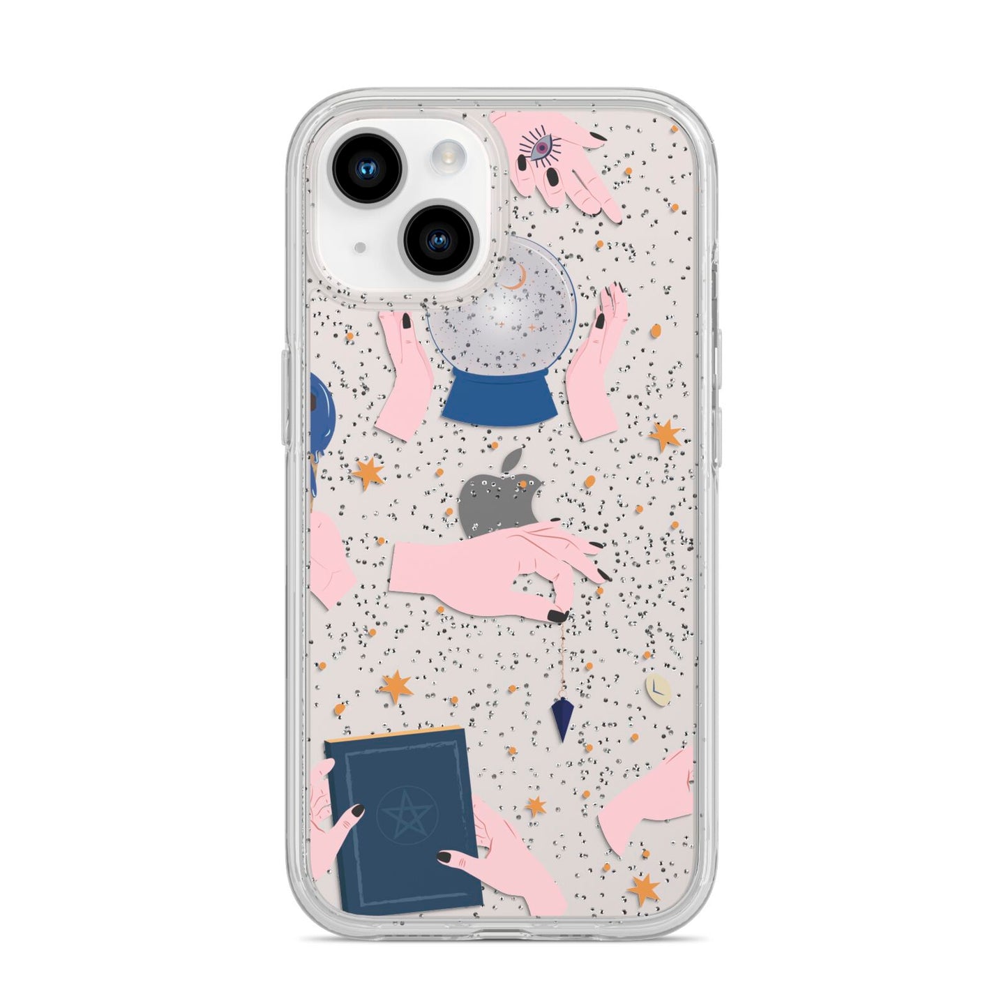 Clairvoyant Witches Hands iPhone 14 Glitter Tough Case Starlight