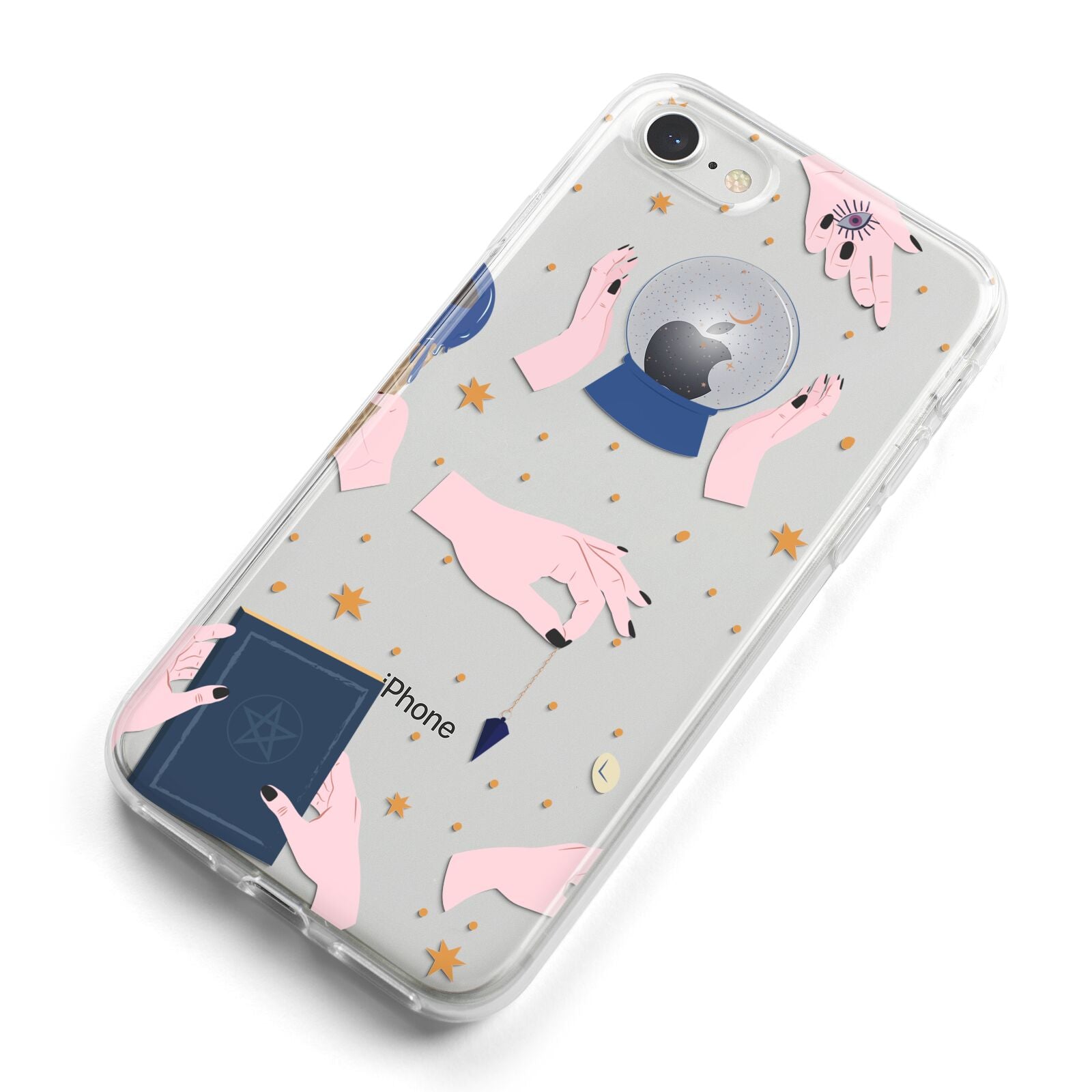 Clairvoyant Witches Hands iPhone 8 Bumper Case on Silver iPhone Alternative Image