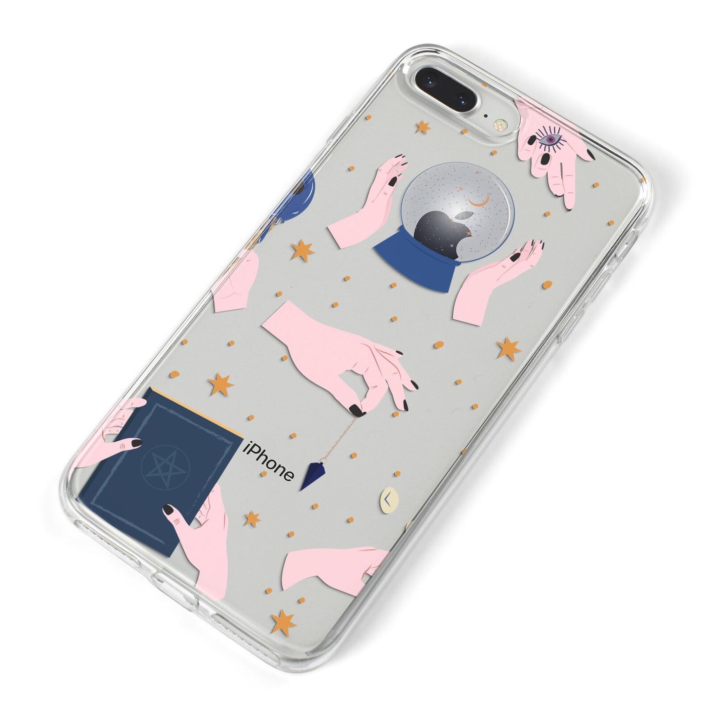 Clairvoyant Witches Hands iPhone 8 Plus Bumper Case on Silver iPhone Alternative Image