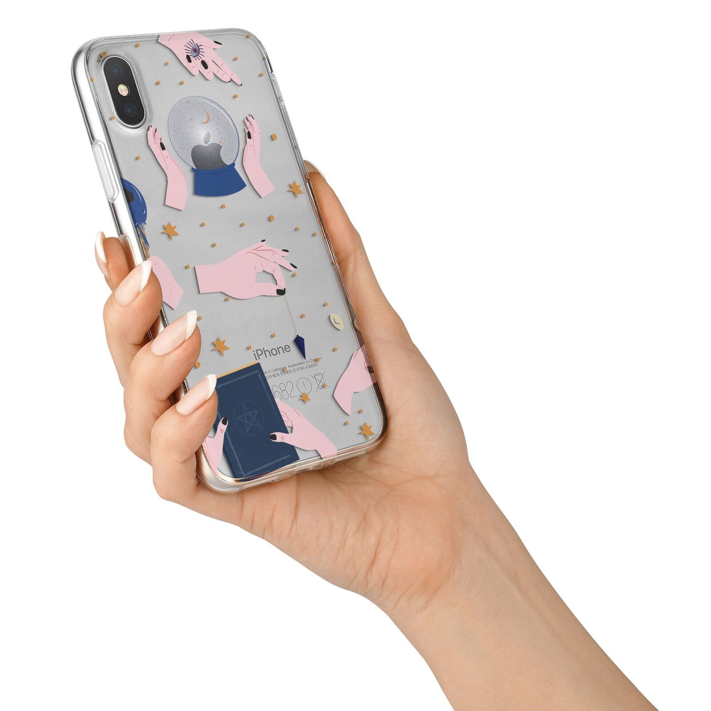 Clairvoyant Witches Hands iPhone X Bumper Case on Silver iPhone Alternative Image 2