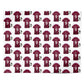 Claret and Blue Football Shirt Personalised Personalised Wrapping Paper Alternative