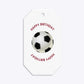 Claret and Blue Personalised Football Shirt Gem Gift Tag Back