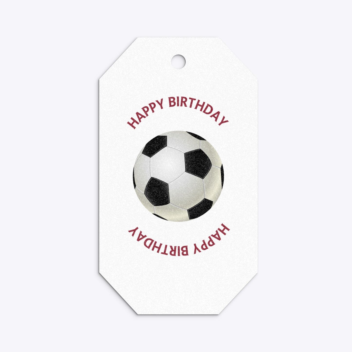 Claret and Blue Personalised Football Shirt Gem Glitter Gift Tag Back