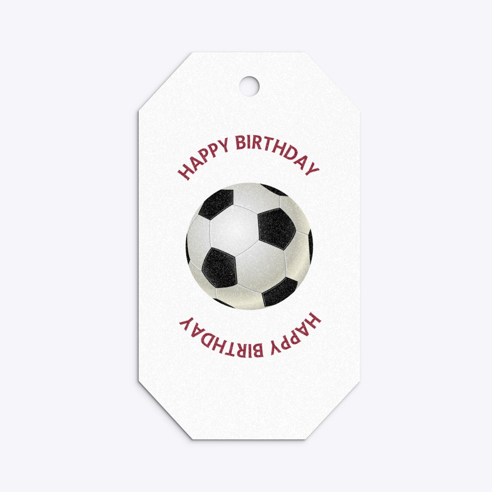 Claret and Blue Personalised Football Shirt Gem Glitter Gift Tag Back