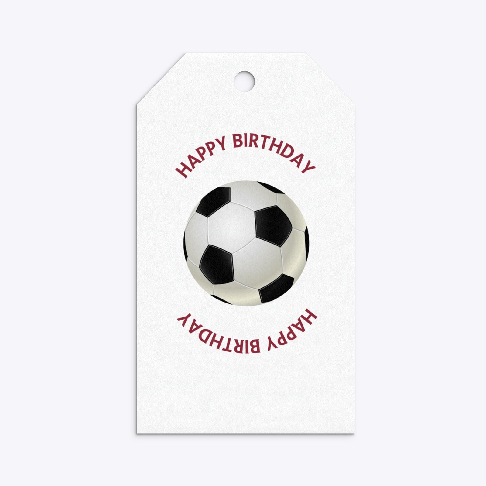 Claret and Blue Personalised Football Shirt Gift Tag Back