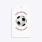 Claret and Blue Personalised Football Shirt Gift Tag Glitter Back