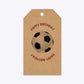 Claret and Blue Personalised Football Shirt Gift Tag Kraft Back