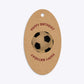 Claret and Blue Personalised Football Shirt Oval Kraft Gift Tag Back