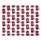 Claret and Blue Personalised Football Shirt Personalised Wrapping Paper Alternative