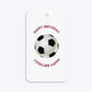 Claret and Blue Personalised Football Shirt Rounded Rectangle Gift Tag Back