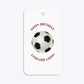 Claret and Blue Personalised Football Shirt Rounded Rectangle Glitter Gift Tag Back