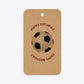 Claret and Blue Personalised Football Shirt Rounded Rectangle Kraft Gift Tag Back