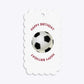 Claret and Blue Personalised Football Shirt Scalloped Gift Tag Back