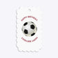 Claret and Blue Personalised Football Shirt Scalloped Glitter Gift Tag Back