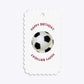 Claret and Blue Personalised Football Shirt Small Scalloped Gift Tag Back