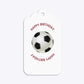 Claret and Blue Personalised Football Shirt Three Tier Glitter Rectangle Gift Tag Back