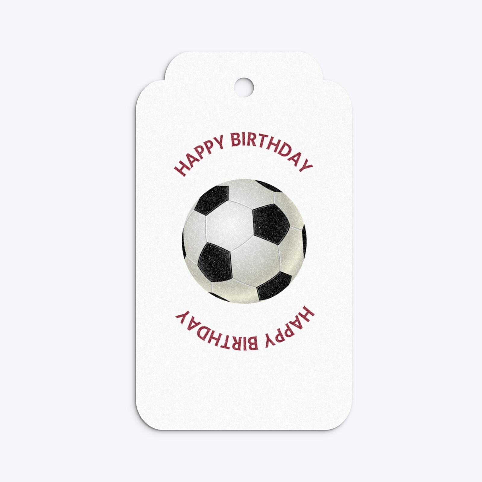 Claret and Blue Personalised Football Shirt Two Tier Glitter Rectangle Gift Tag Black