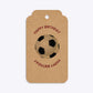 Claret and Blue Personalised Football Shirt Two Tier Kraft Rectangle Gift Tag Back