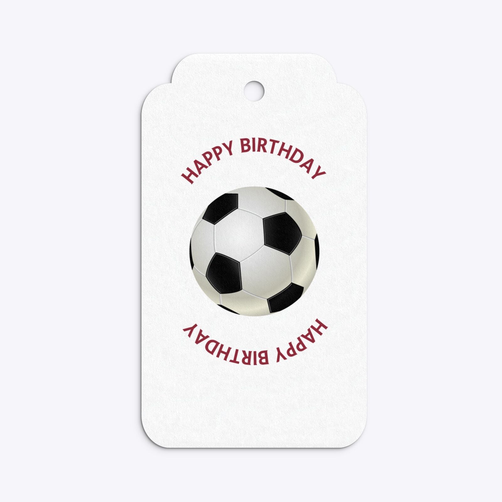 Claret and Blue Personalised Football Shirt Two Tier Rectangle Gift Tag Back