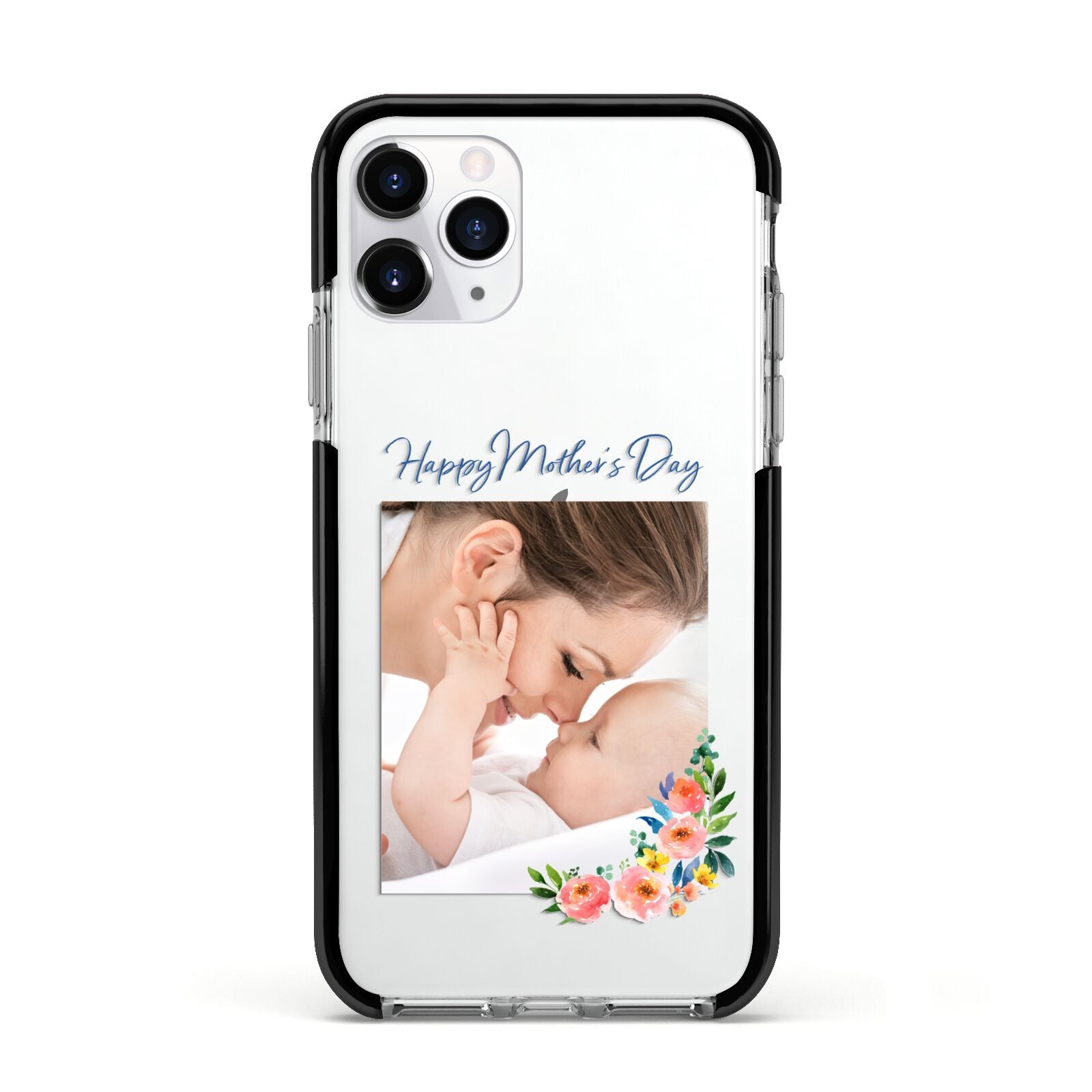 Classic Mothers Day Apple iPhone 11 Pro in Silver with Black Impact Case