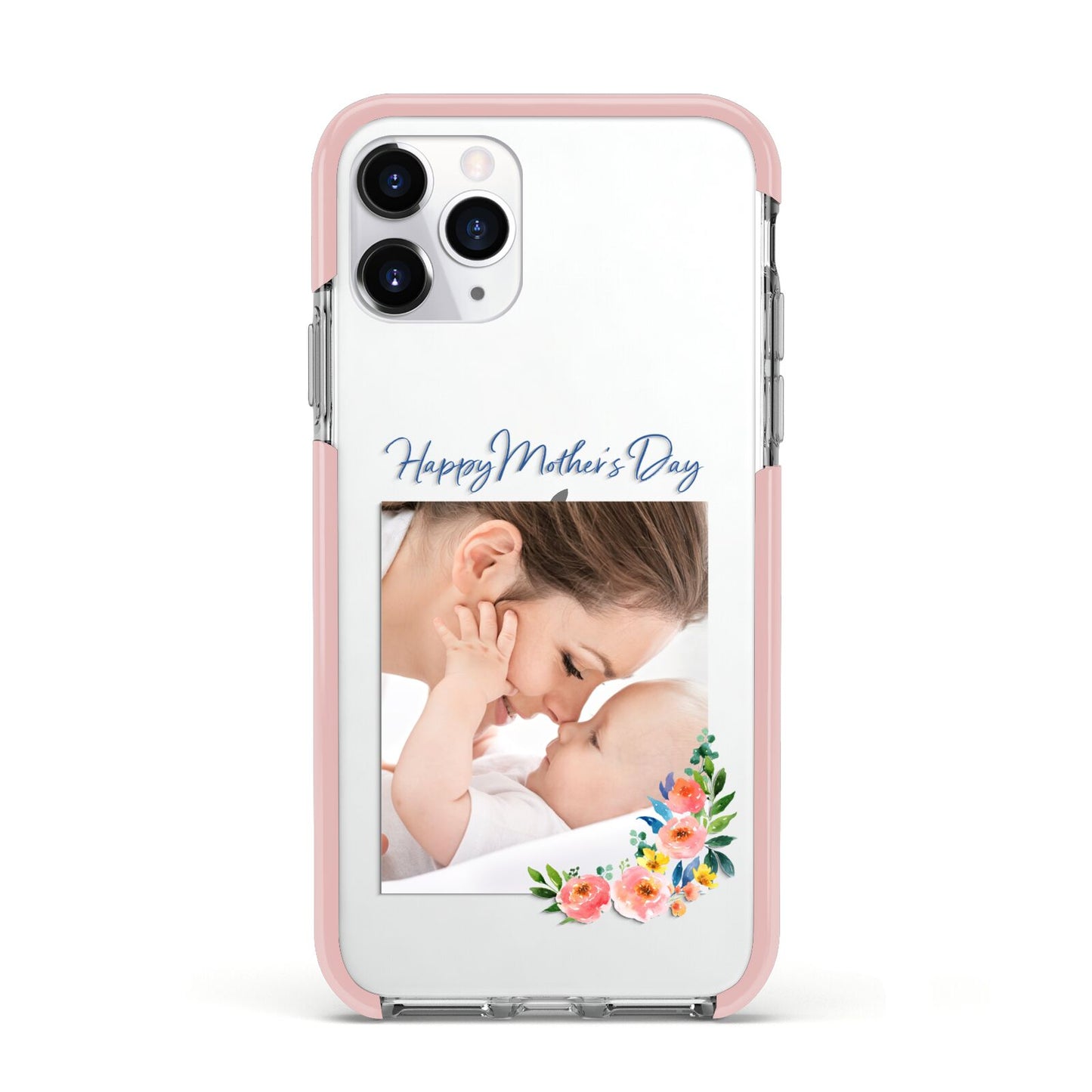 Classic Mothers Day Apple iPhone 11 Pro in Silver with Pink Impact Case