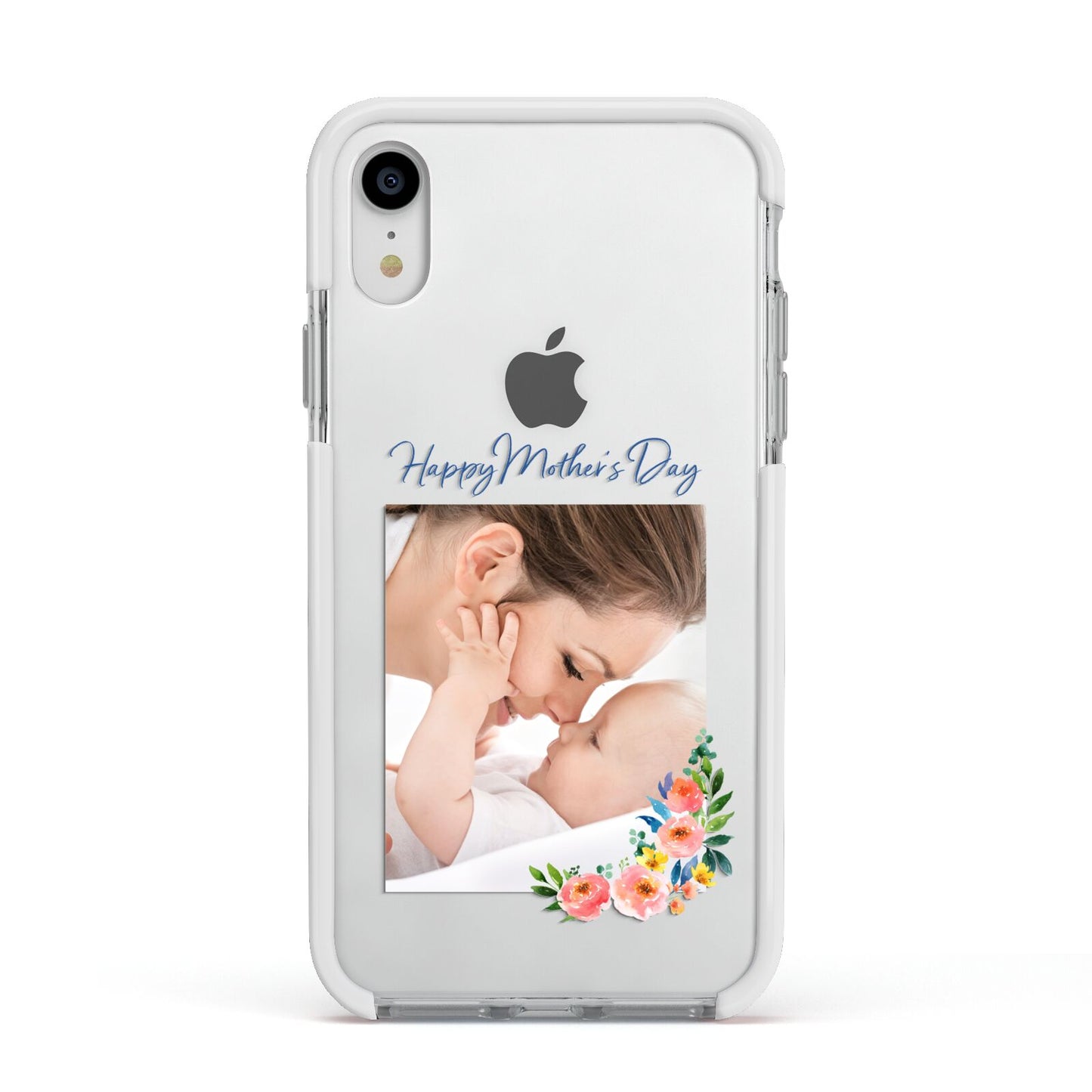 Classic Mothers Day Apple iPhone XR Impact Case White Edge on Silver Phone