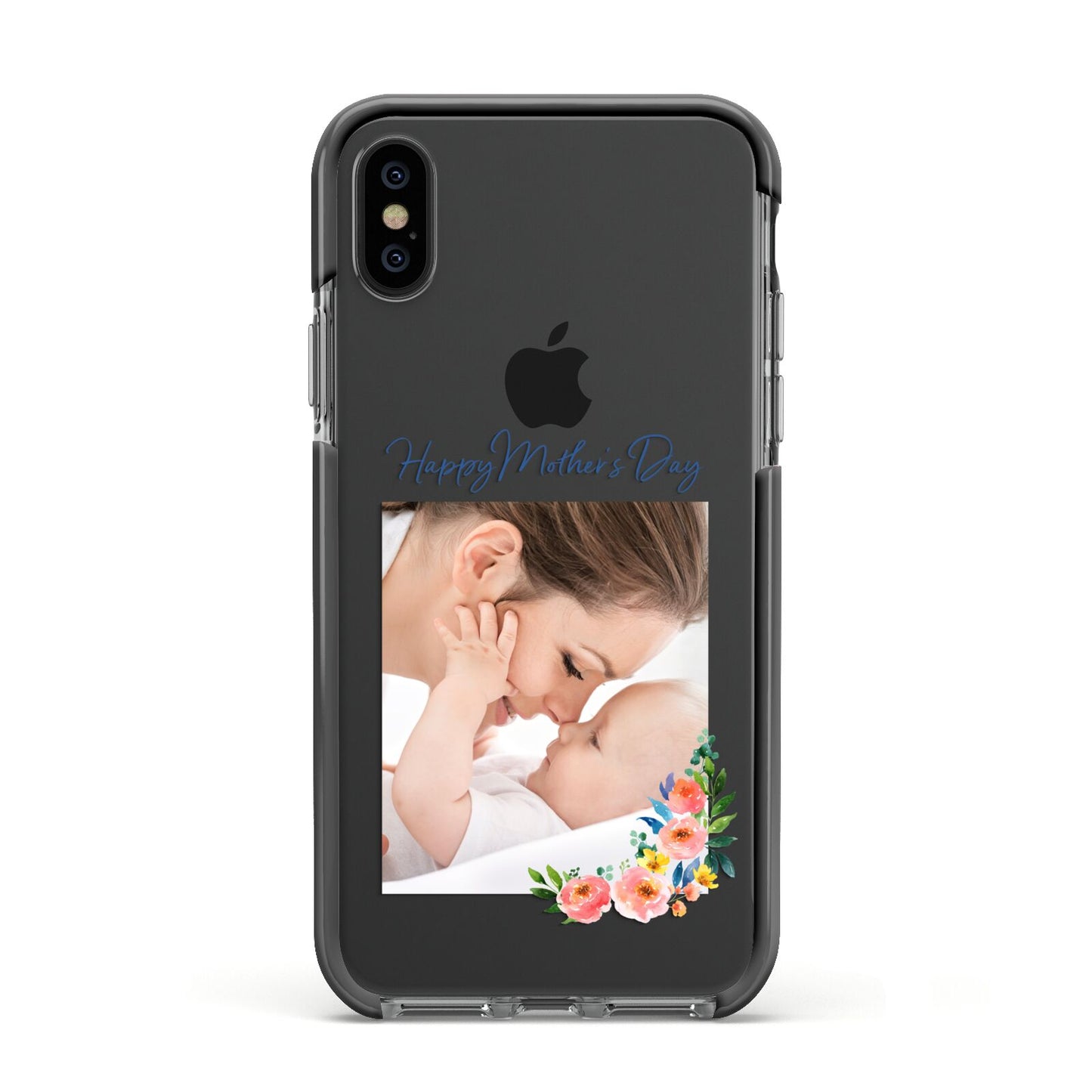 Classic Mothers Day Apple iPhone Xs Impact Case Black Edge on Black Phone