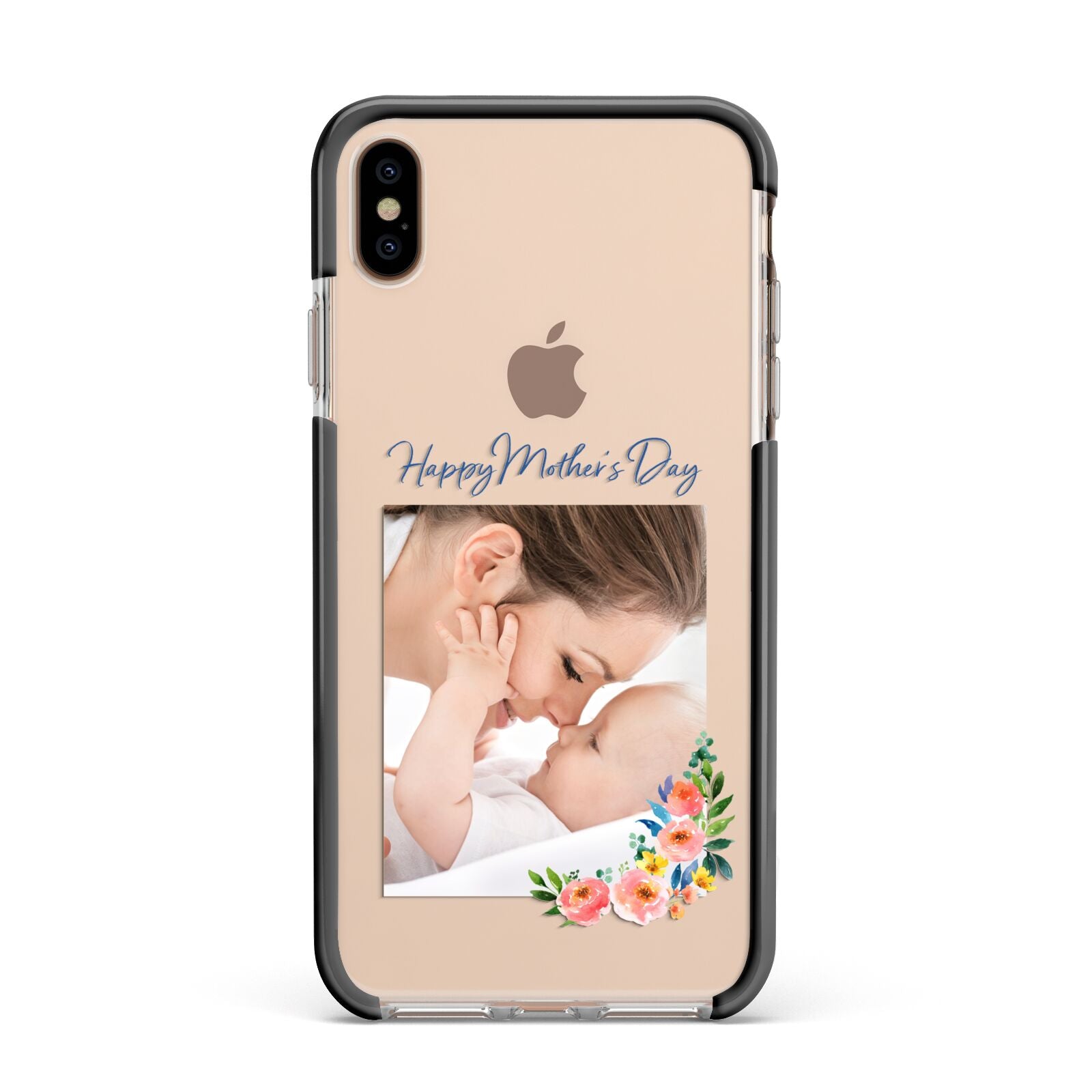 Classic Mothers Day Apple iPhone Xs Max Impact Case Black Edge on Gold Phone