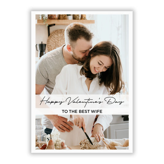Classic Valentine s Photo A5 Flat Greetings Card