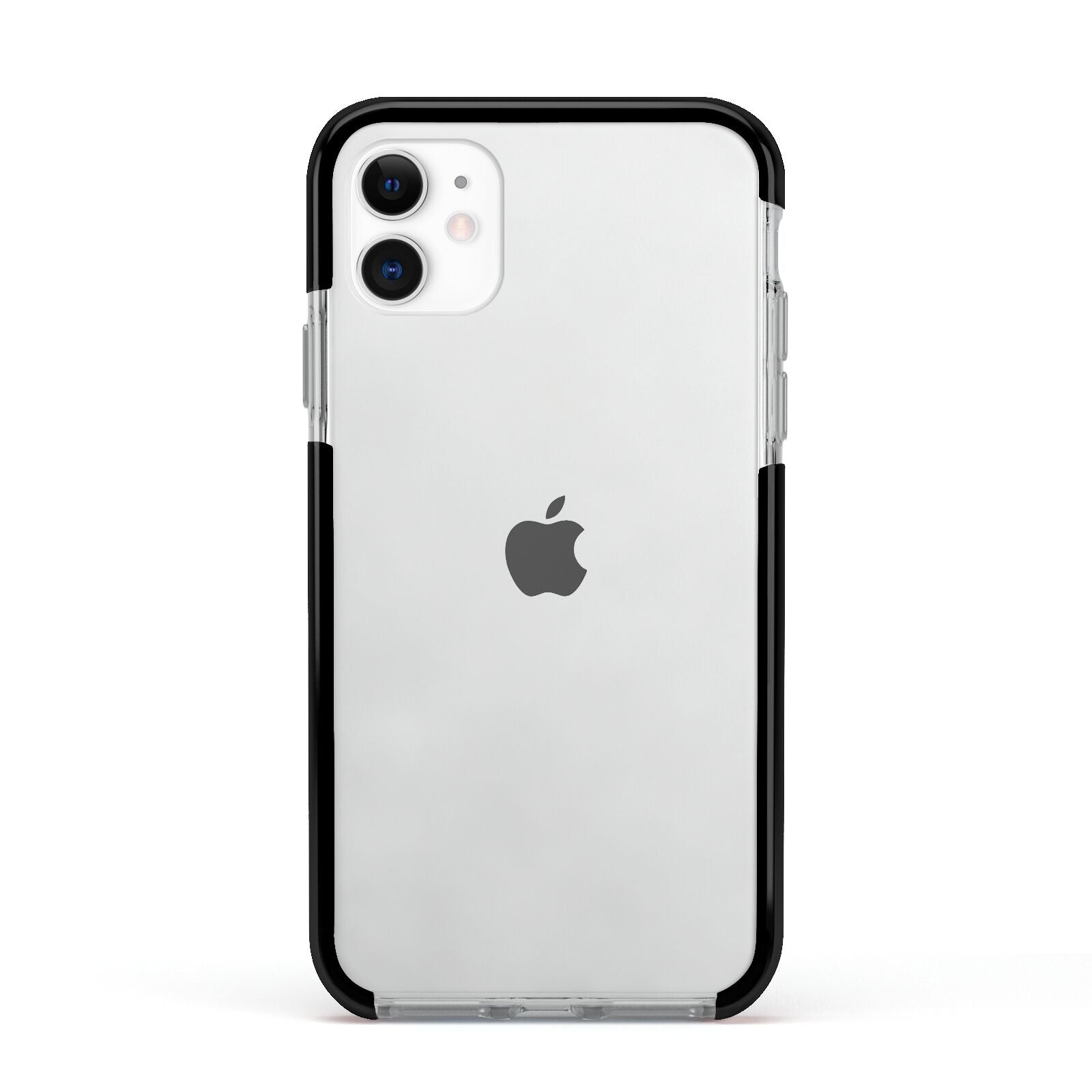 Clear Apple iPhone 11 in White with Black Impact Case