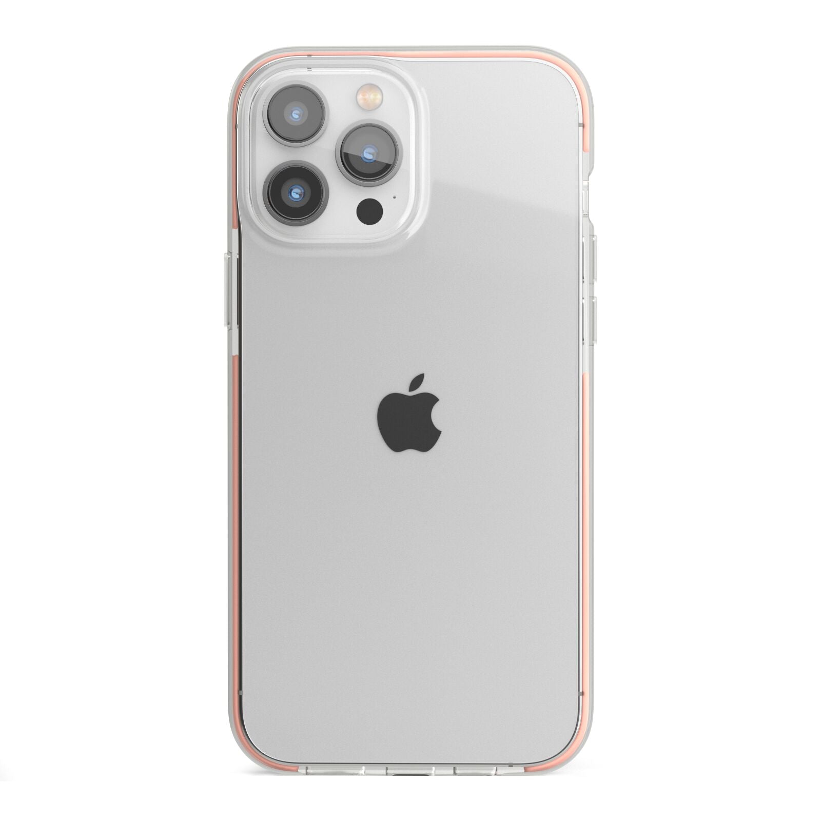 Clear iPhone 13 Pro Max TPU Impact Case with Pink Edges